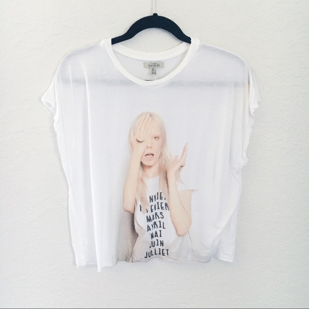 ❗3/$20 Zara Graphic Oversized Sleeveless Tee